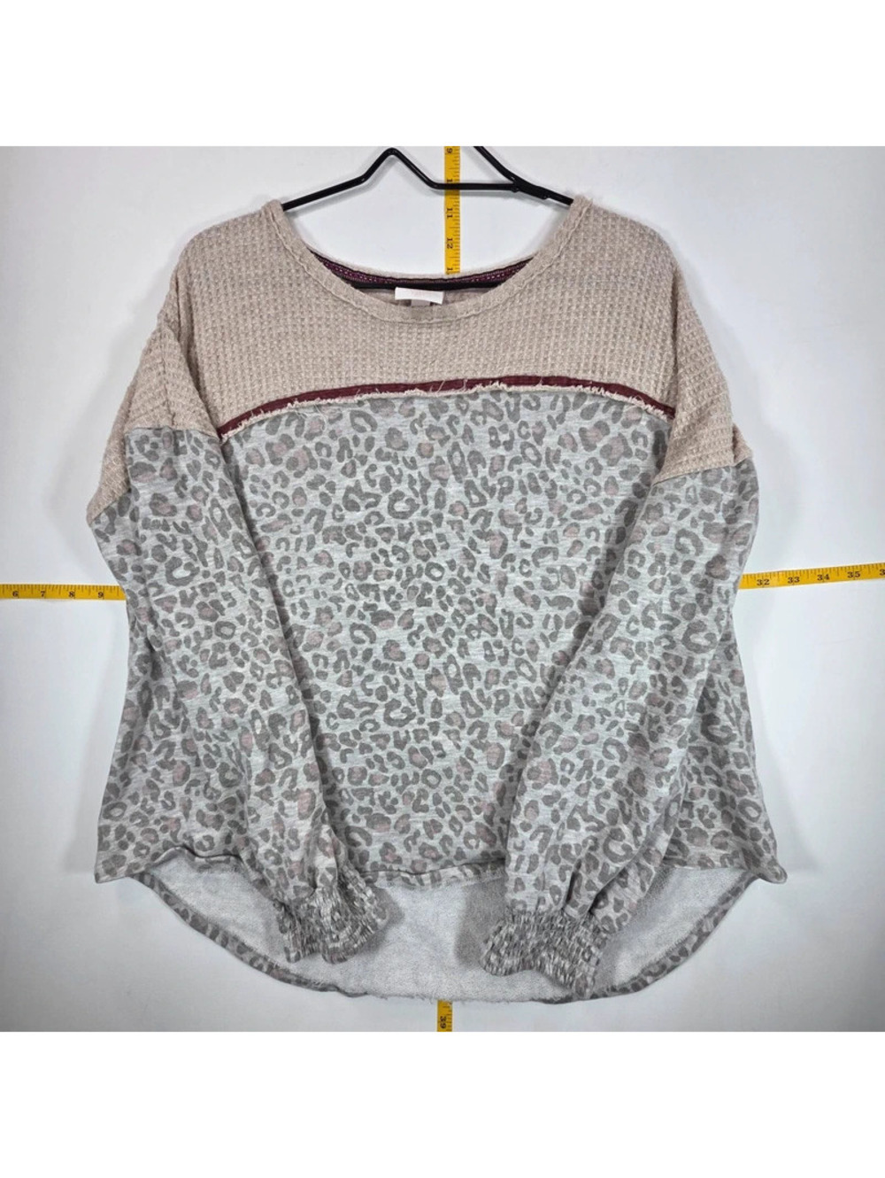 Knox Rose mixed-media top XXL